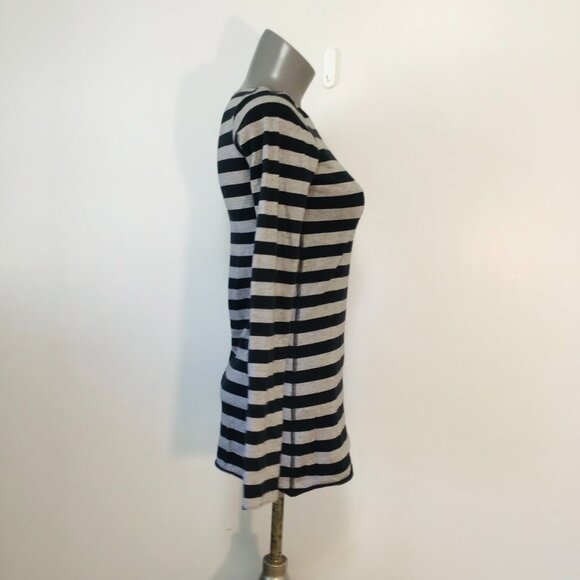 Lululemon Every Yogi Long Sleeve Black and Grey Stripe/Black Size 6 - Picture 3 of 10